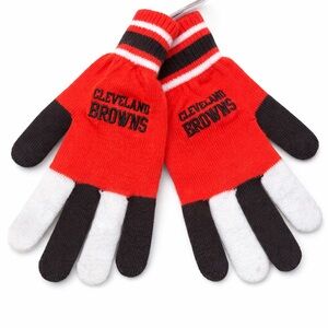 NFL Cleveland Browns Kids Mittens Red and Black